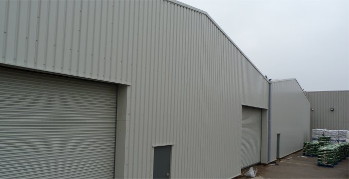 Simple workshop units in an industrial estate