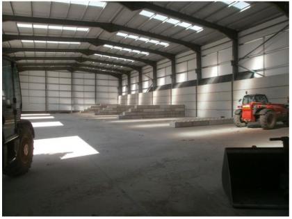 Steel Building from the inside to see the Portal Frame