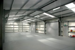 Interior of a workshop showing the potential for space and light